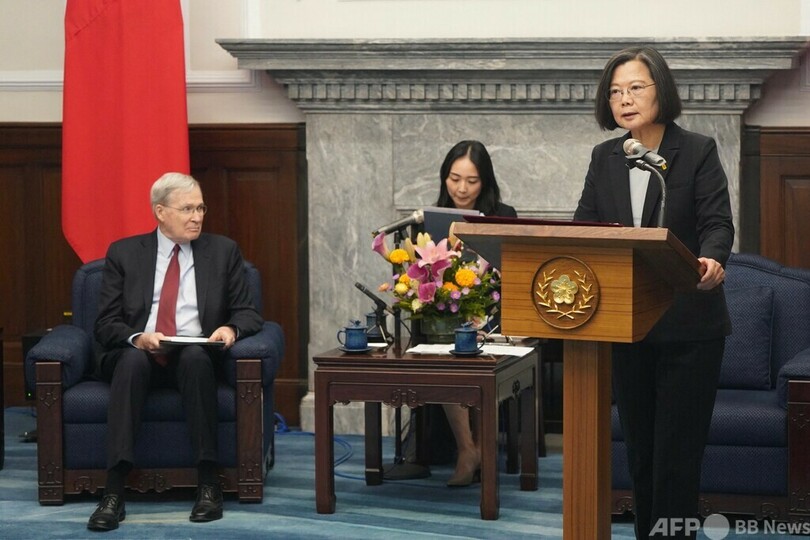 台湾の蔡英文総統、米代表団訪問に「大きな意味」
