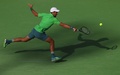 テニス、BNPパリバ・オープン、男子シングルス2回戦。リターンを打つノバク・ジョコビッチ（2024年3月9日撮影）。(c)Clive Brunskill/Getty Images/AFP
