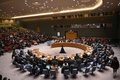 パレスチナの国連加盟決議案の採決が行われた国連安保理会合（2024年4月18日撮影）。(c)ANGELA WEISS / AFP 
