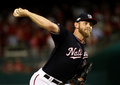米大リーグ（MLB）、ワシントン・ナショナルズのスティーブン・ストラスバーグ（2019年10月14日撮影）。(c)Patrick Smith/Getty Images/AFP