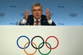 インド・ムンバイで開かれる国際オリンピック委員会（IOC）の総会を控え、記者会見に臨むIOCのトーマス・バッハ会長（2023年10月13日撮影）。(c)INDRANIL MUKHERJEE / AFP