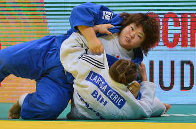田知本が女子78キロ超級で銅メダル、世界柔道