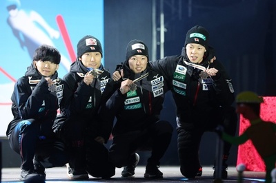 日本がジャンプ男子団体で銅メダル、ノルディック世界選手権