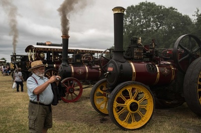 ビンテージ車両がずらり、英ヨークシャーで蒸気機関の展覧会