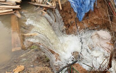 干ばつで節水運動中の韓国の都市…浄水場故障で水道水数万トン流失、悲鳴