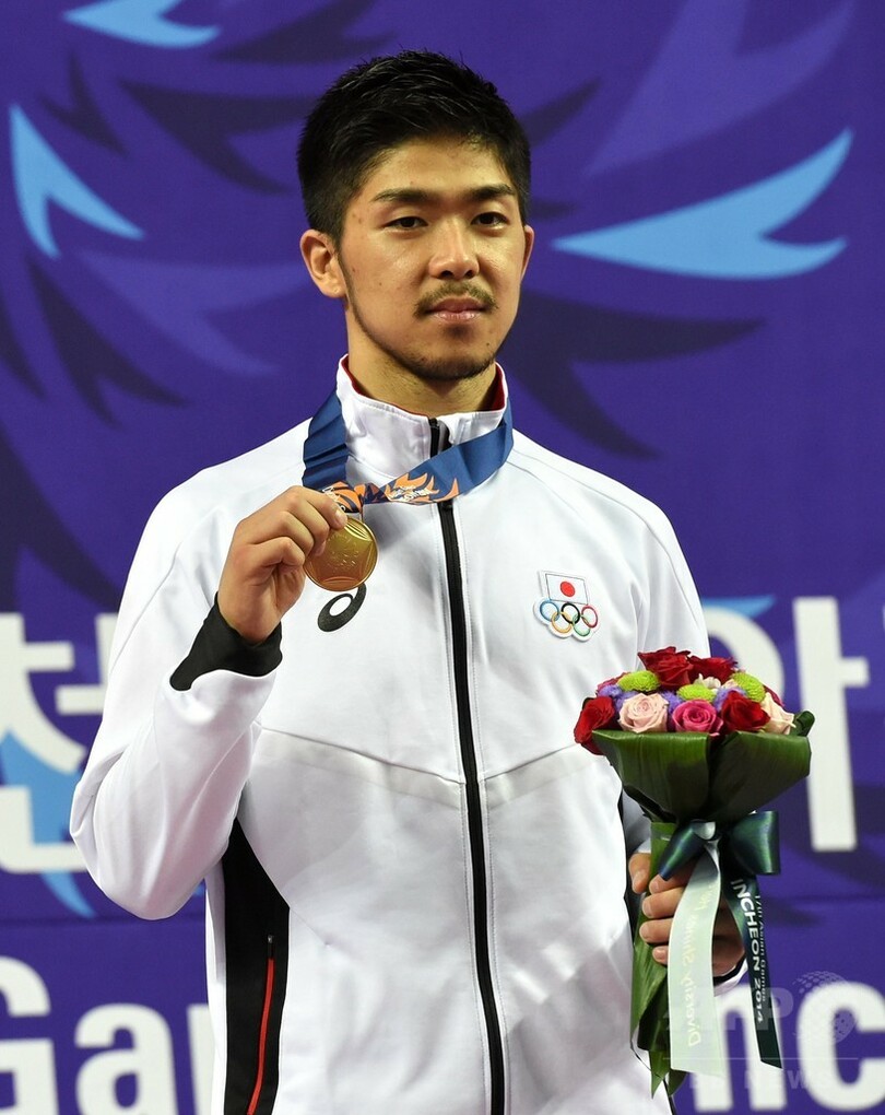 篠原が男子組手67キロ級を制し金メダル、アジア大会