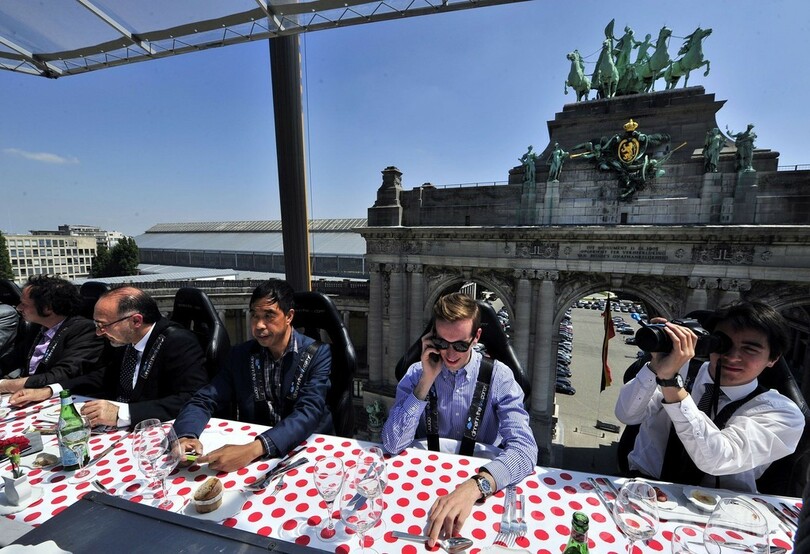 「空中レストラン」で料理と景色を堪能、ベルギー