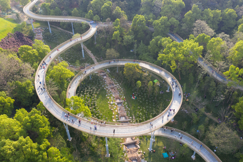 空中歩道をそぞろ歩き 中国 南昌市 写真10枚 国際ニュース Afpbb News