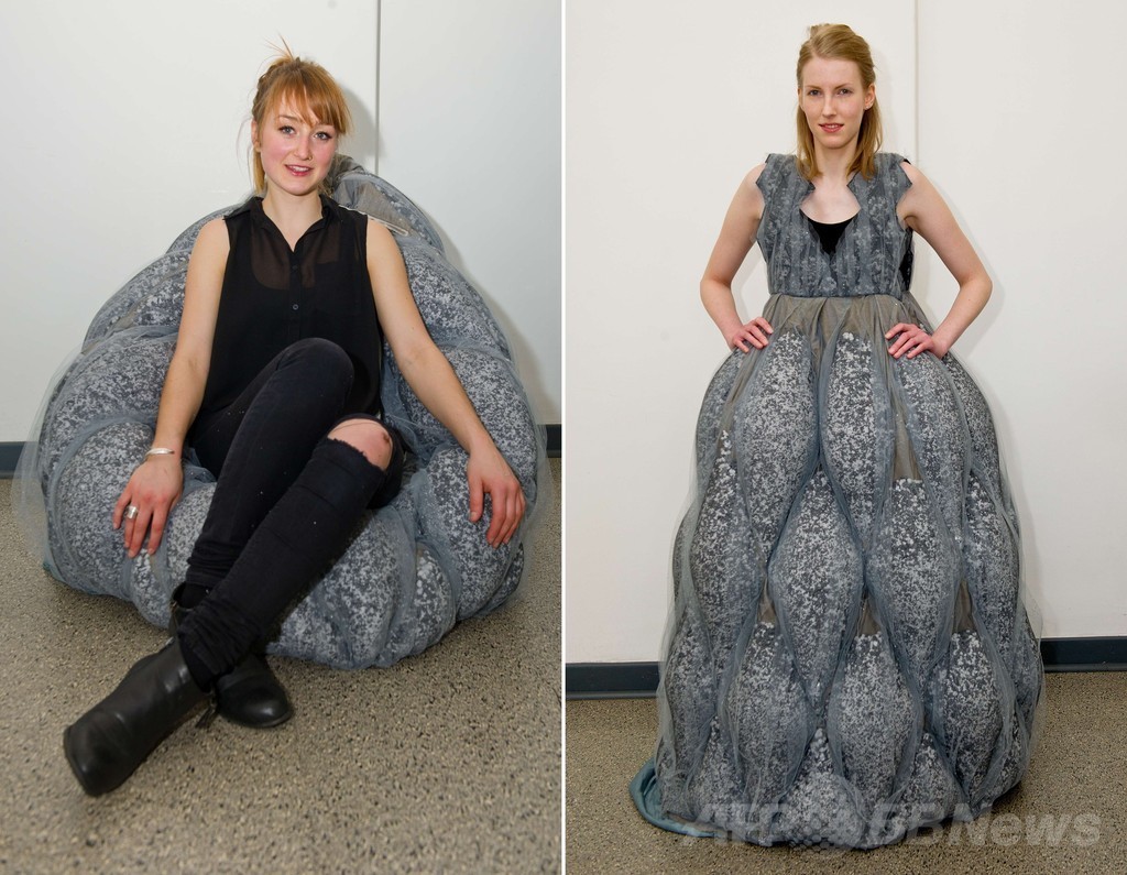 ソファに変身するドレス？ユーモア溢れる独ファッションスクール卒業作品