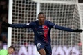 23-24フランス・リーグ1第13節、パリ・サンジェルマン対ASモナコ。チーム3点目を決めて喜ぶパリ・サンジェルマンのウスマン・デンベレ（2023年11月24日撮影）。(c)FRANCK FIFE / AFP