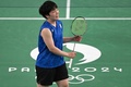 パリ五輪、バドミントン女子シングルス決勝トーナメント1回戦。勝利を喜ぶ山口茜（2024年8月1日撮影）。(c)ARUN SANKAR / AFP