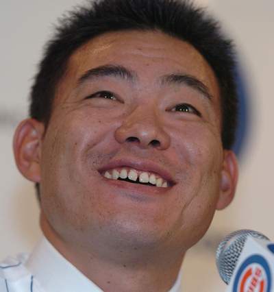 カブス 福留孝介の獲得を発表し入団会見を行う