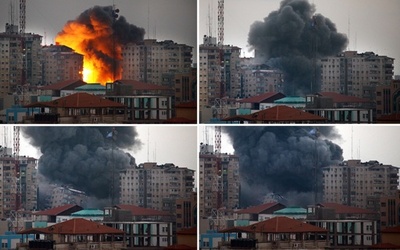 ミサイル着弾で集合住宅倒壊、18人負傷 ガザ