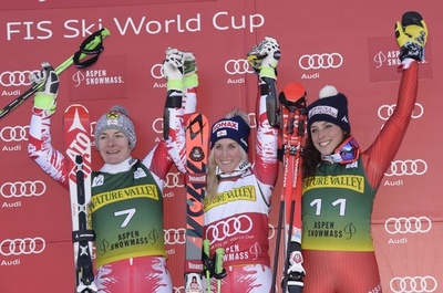 五輪逃したブレム、女子大回転制しアルペンスキーW杯初優勝