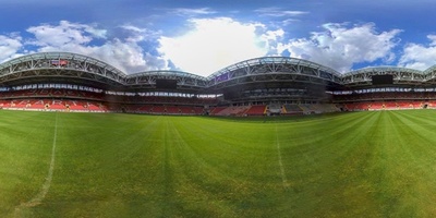 【360°パノラマ写真】ロシアW杯の会場、スパルタク・スタジアム