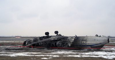 アルメニアでボンバルディア機炎上、21人負傷