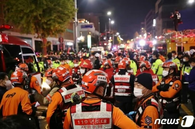 梨泰院雑踏事故の現場(c)news1