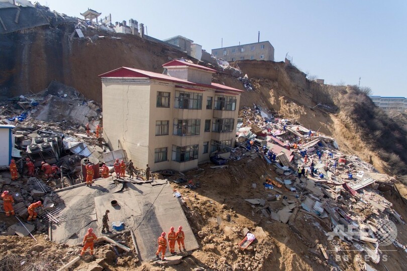 山西・臨汾市で土砂崩れ 12人死亡、8人行方不明
