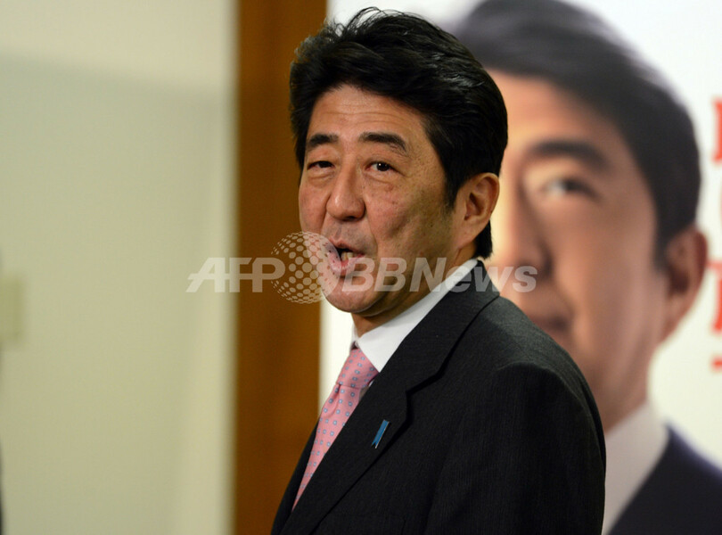 尖閣問題「交渉の余地ない」、安倍総裁会見 経済再生を約束