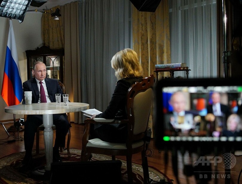 プーチン氏、ロ政府の大統領選介入を否定 米テレビのインタビューで