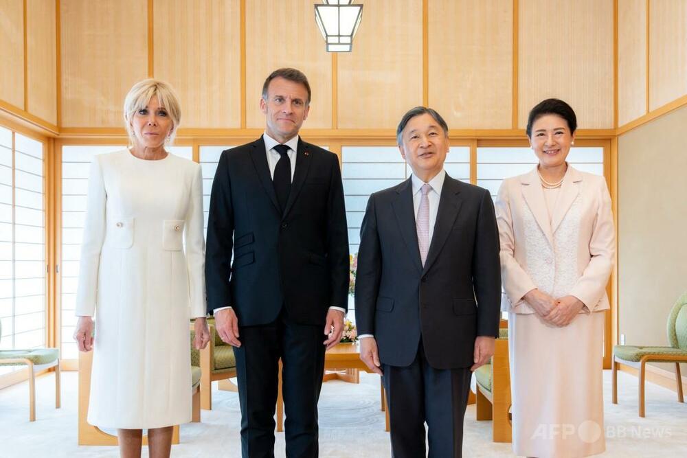 天皇、皇后両陛下 マクロン仏大統領夫妻と会見