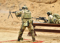 ロシア・サンクトペテルブルクで開かれた射撃競技会に出場した兵士（2022年8月25日撮影、資料写真）。(c)Olga MALTSEVA / AFP