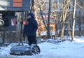 ウクライナ北部プリピャチで行われた軍事訓練（2022年2月4日撮影）。(c)Sergei Supinsky / AFP