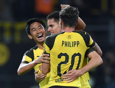 ドルトムントが7発大勝、2位浮上で王者バイエルンを追走