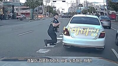 無免許運転の50代男性、25km逃走劇…韓国警察、執念の逮捕
