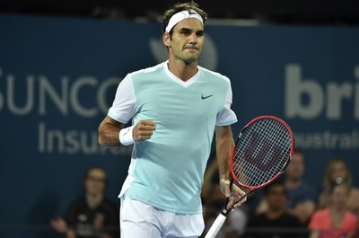 フェデラーが快勝で準々決勝へ、ブリスベーン国際