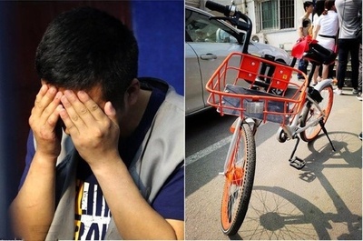 シェア自転車の破壊現場にパトロール中の警官が遭遇し即御用