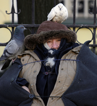 モスクワで気温マイナス12度を記録