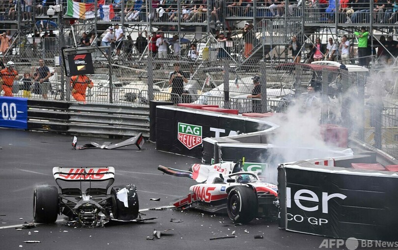 ミックが大クラッシュ、マシンは真っ二つに モナコGP