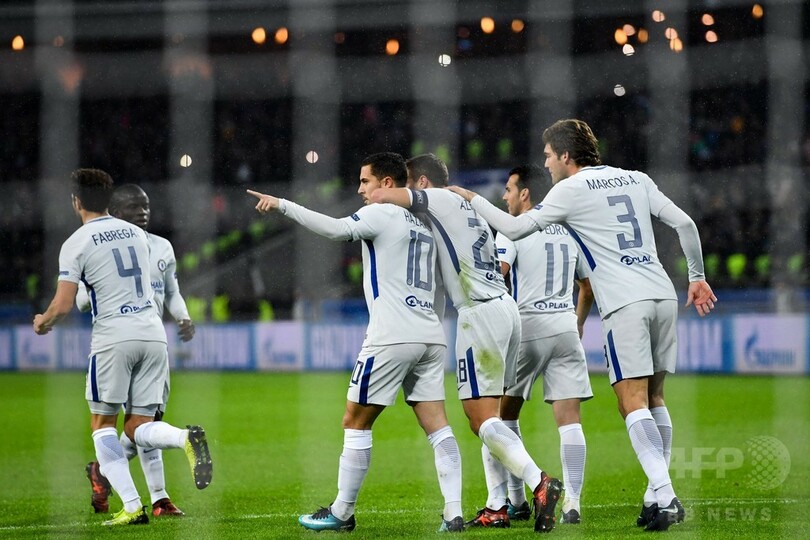 チェルシーが快勝でCL16強入り、アザールとウィリアンが輝く