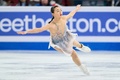 フィギュアスケート世界選手権、女子シングル・ショートプログラム（SP）。演技に臨む坂本花織（2024年3月20日撮影）。(c)Geoff Robins / AFP