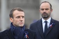 フランス・パリの凱旋（がいせん）門で開かれた第1次世界大戦終結100年記念式典の様子（2018年11月11日撮影）。(c)ludovic MARIN / POOL / AFP