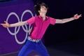 平昌冬季五輪、フィギュアスケートのエキシビションに臨む車俊煥（2018年2月25日撮影）。(c)AFP/Mladen ANTONOV