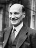 総選挙の遊説を終え笑顔を見せるクレメント・アトリー英首相（1950年2月23日撮影）。(c)INTERCONTINENTALE / AFP