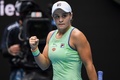 全豪オープンテニス、女子シングルス3回戦。勝利を喜ぶアシュリー・バーティ（2020年1月24日撮影）。(c)William WEST / AFP
