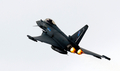 英南部のハンプシャー（Hampshire）で9日、ファンボロー国際航空ショー（Farnborough International Airshow）が開幕した。債務に苦しむ各国政府が軍事費を削減している中、今回のショーで発表される軍用機の大型契約は少ないとみられる。

写真は、デモ飛行するタイフーン（Typhoon、2012年7月9日撮影）。(c)AFP/ADRIAN DENNIS