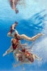 スペイン・バルセロナ（Barcelona）で開催されている第15回世界水泳選手権（15th FINA World Championships）。水中カメラで撮影されたシンクロナイズドスイミング・チームの演技の様子。

チームフリールーティン（FR）決勝で演技するロシアの選手（2013年7月26日撮影）。(c)AFP/FRANCOIS XAVIER MARIT