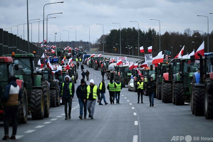 農民抗議にロシア影響の可能性 ポーランド外務省が警告