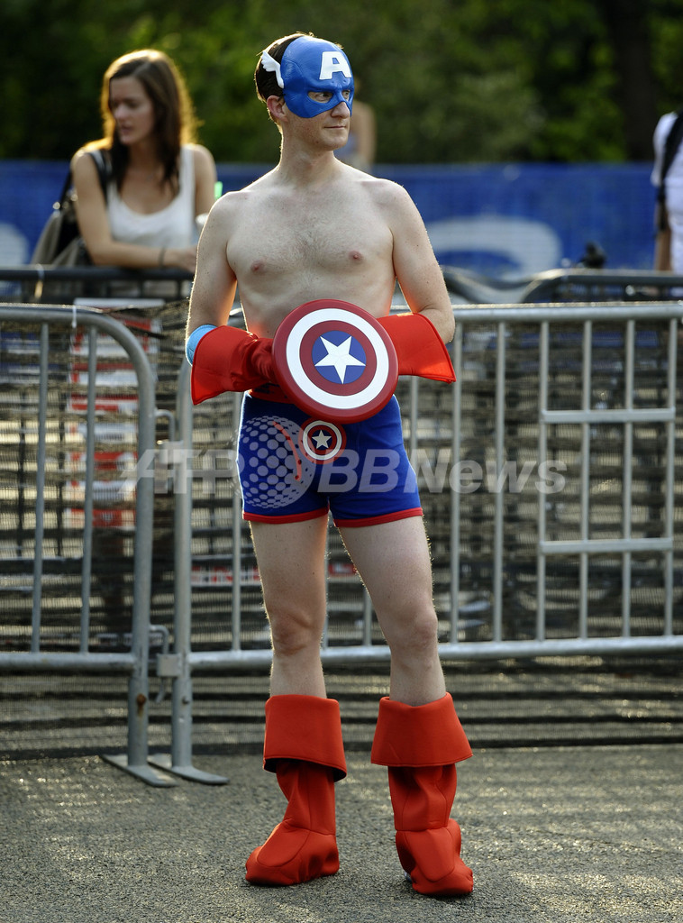 下着姿でダッシュ、NYセントラルパーク