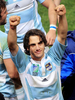 勝利を喜ぶアルゼンチンのアグスティン・ピチョット（%%Agustin Pichot%%）。(c)AFP/JACQUES DEMARTHON