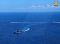 南シナ海で実施された日米豪比の共同訓練の様子。フィリピン軍提供（2024年4月7日撮影）。(c)AFP PHOTO /Armed Forces of the Philippines (AFP)