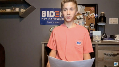 吃音症の少年が米民主党大会の主役に、バイデン氏に助けられたと語る