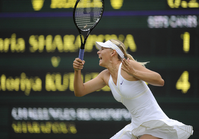 シャラポワ クツゾワ下し初戦突破、ウィンブルドン選手権