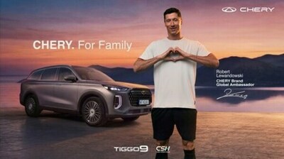 Robert Lewandowski氏がCHERYの新しいブランドTVCMに出演し、「For Family」のコンセプトを体現