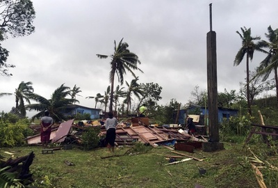 フィジー史上最大のサイクロンが上陸、同国初の「カテゴリー5」