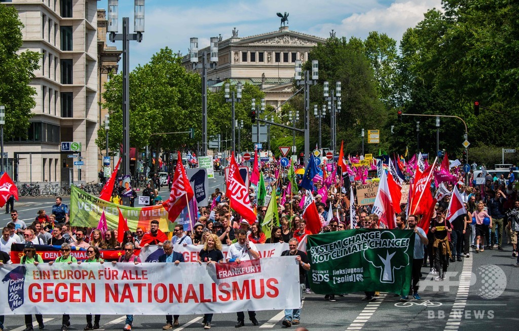 独各地で反国家主義デモ、伊では欧州右派勢力結集 欧州議会選前夜 写真4枚 国際ニュース：AFPBB News